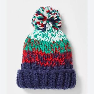 1268. Free People Tide Stripe Knit Pom Beanie